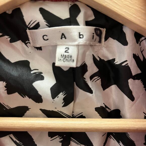 CAbi Madison Ave Coat Womens 2 Pink Tweed Double Breasted Wool Blend Old Money - Picture 4 of 8